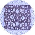 thumbnail image 1 of Ahgly Company Machine Washable Indoor Round Oriental Blue Traditional Area Rugs, 3' Round, 1 of 4