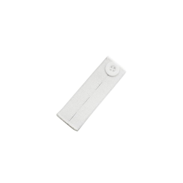 Injueey Extensor de cintura Cintura ajustable Expansor flexible Botones resistentes al desgaste Extensión Hebilla Pantalón Jeans Tela de costura y artesanía Blanco/83x25mm