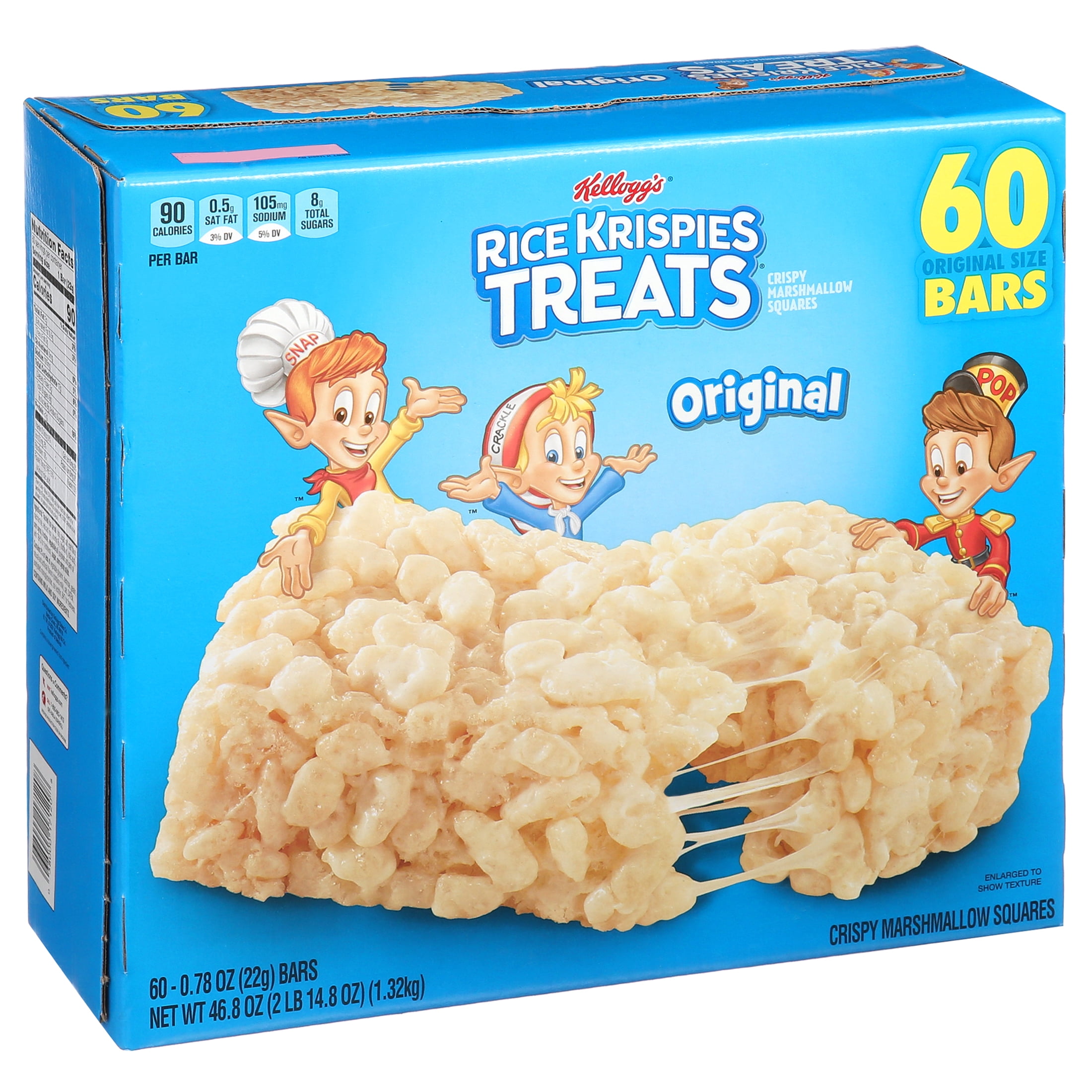 Kellogg's Rice Krispies Treats, 0.78 oz, 60-count - Walmart.com