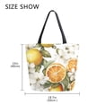 thumbnail image 5 of FORMRS Womens Canvas Tote Bag with Zipper Inner Pocket Shoulder Handbag, Oranges Watercolor, 5 of 7