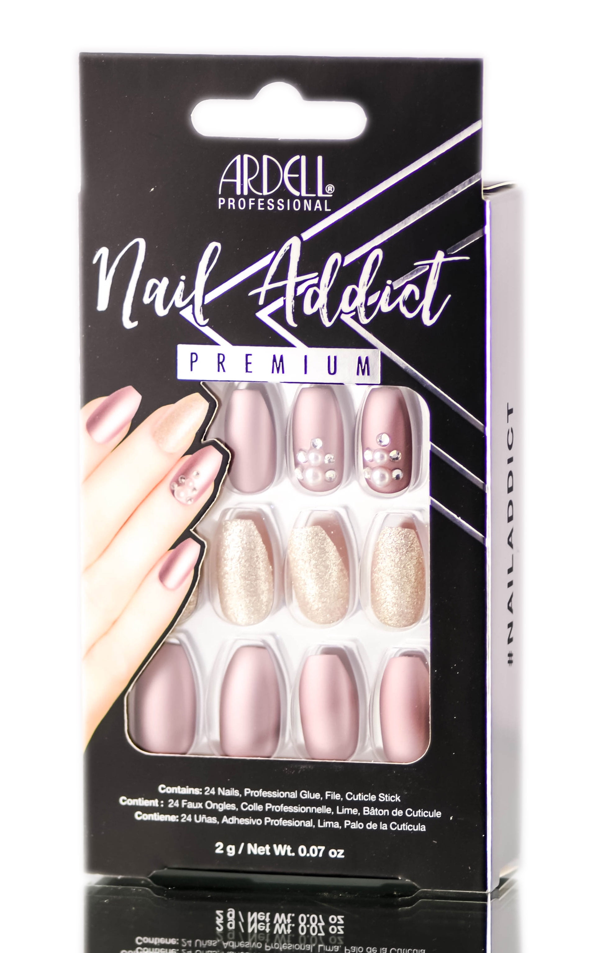 PaintLab Reusable Gel Press on Nails Kit, Almond Shape, Cherry