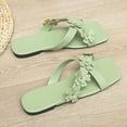 thumbnail image 5 of VerPetridure Women's Summer Sandals Flowers Casual Vacation Open Toe Decorative Solid Flat Beach Slippers, 5 of 6