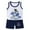 Dark Blue, variant on Futezty Toddler Boys Clothes Summer Outfit Sets, Boys Short Sleeve Button Shirt Two Piece Set Kids Lapel Pocket Work Shirt And Shorts Set
