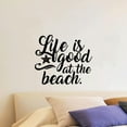 thumbnail image 2 of Life Is Good At The Beach - Beach Ocean Life Quotes Starfish Vinyl Wall Sticker Art Wall Decal Beach Area Ocean Vibes Chill Out Design Beach House Home Decor Stickers Decoration Size (18x20 inch), 2 of 3