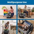 thumbnail image 4 of ECR4Kids Universal Rolling Utility Cart with Canvas Organizer Bag, Mobile Storage, Black/Grey, 4 of 9
