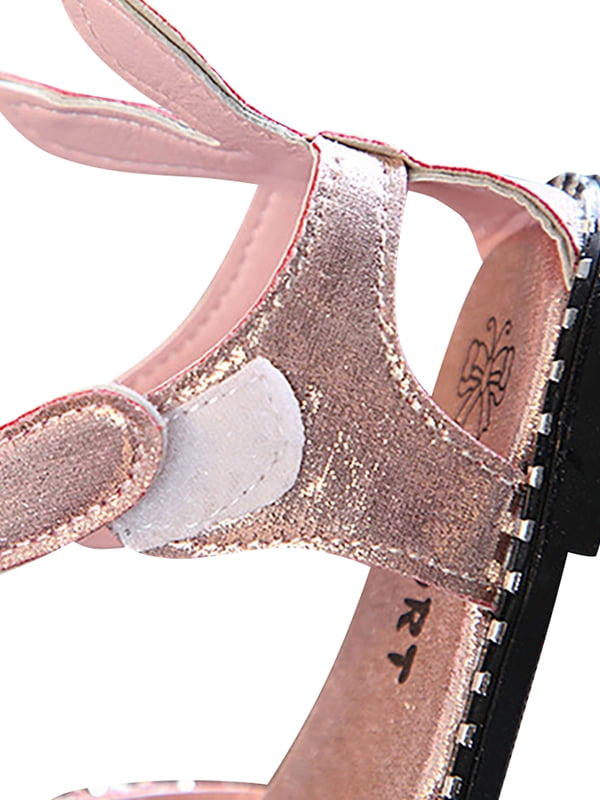 Kids Princess Shoes Gift Girls Sandals Sequin Rabbit Ears Party Casual Flats US 