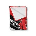 thumbnail image 2 of Japan Soft Flannel Fleece Throw Blanket, Cherry Blossom Tree and Traditional Roofed House with Hill, Cozy Plush for Indoor and Outdoor Use, 50" x 70", Vermilion Charcoal Grey, by Ambesonne, 2 of 5