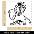 thumbnail image 2 of Enchanting Mythical Creature Griffin Self-Inking Rubber Stamp Ink Stamper - Sky Blue Ink - Small 1 Inch, 2 of 7
