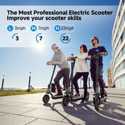 Electric Scooter for Adults with Dual Suspension System - 10 Solid Tires, 500W Brushless Motor, 11-22 Mph, 23 Miles Long Range, Double Braking Folding Fast E-Scooter, App Control
