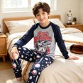 thumbnail image 2 of FEDPOP Kids Baseball Graphic Pajamas 2-Piece Long Sleeve Cotton Sleepwear Set Size 4T, 2 of 7