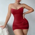 thumbnail image 4 of Lpmadey Women's Sheer Mesh Spaghetti Strap Mini Dress – Sexy Lingerie, Nightwear, Swimwear & Loungewear, 4 of 5