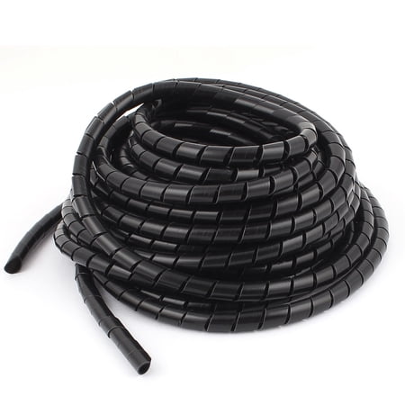 Unique Bargains 41Ft Length 8mm Dia Cable Wire Binding Organizer Manager Spiral Wrap Band Black price history on PriceWatchPro