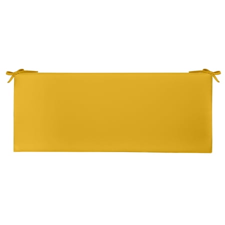 RSH Décor Indoor Outdoor 2” Foam Cushion with Ties (36” x 14” x 2”), Yellow