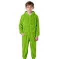 thumbnail image 4 of Boys Fleece Hooded Onesie Pajamas Kids Long Sleeve Zip-Front One Piece Fuzzy Sleepwear Jumpsuit with Pockets Winter Warm Loungwear, 4 of 6