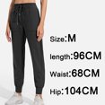 thumbnail image 2 of Pantalones deportivos de cintura alta para mujer, pantalones deportivos con cordón y bolsillos, 2 of 6