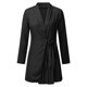 thumbnail image 2 of Gibobby Vestido corta de fiesta casual Vestido elegante casual para mujer Vestido de traje plisado con en la cintura de manga larga de color sólido(Negro,G), 2 of 5