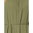 thumbnail image 5 of INSPIRAR CHIC Vestidos de Verano para Mujeres Vestido Maxi de Lino Suelto con Cintura Ajustable Tirantes Espagueti Casual Vestido de Playa XL Verde, 5 of 5