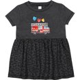 thumbnail image 3 of Inktastic Valentine's Day Fire Truck with Hearts Girls Baby Dress, 3 of 5