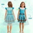 thumbnail image 4 of Benylion Girls Princess Costumes Princess Dresses Fancy Dress Up Outfits with Cape Birthday Party Cosplay Outfit for 5-6 Years, 4 of 6