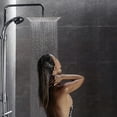 thumbnail image 4 of Douche à Pluie Carrée - 8 Pouces de Large, Tête de Douche à Pluie Fixe avec Réglage de l'Angle - Acier Inoxydable 304 avec Finition Chromée - Standard F, 4 of 5