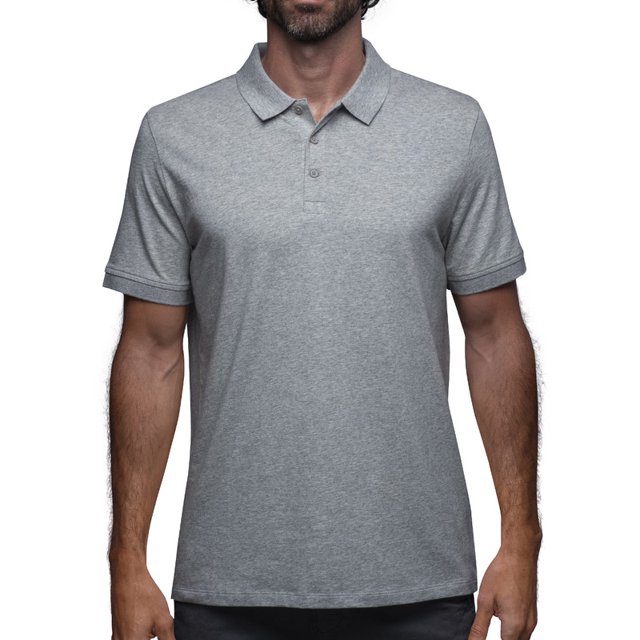 Playera Polo Para Hombre De Algodón Pima y Tela Spandex Unbranded Polo Shirt Heather Gray 2XL