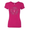 thumbnail image 2 of Believe Hope Awareness Womens Slim Fit Junior Tee, Raspberry, 2XL, 2 of 3