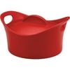 Rachael Ray 2.75-Quart Covered Casserole Round Baking Dish, Red