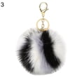 thumbnail image 2 of Yesbay Multi Color Faux Fur Fluffy Ball Key Chain Car Keyring Bag Hanging Pendant Gift,Key Chain, 2 of 7