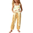 thumbnail image 6 of Weebloom Kids Girls Overalls Ice Cream Stylish Kids Romper With Pockets Comfortable Summer Play Jumpsuit For Girls And Boys 5-6 Years, 6 of 7