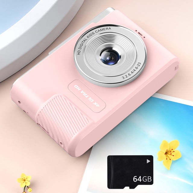 Cámara digital doble frontal y trasera compatible con grabación de video y batería portátil de gran capacidad óptica viene con tarjeta de 16G Cámaras digitales