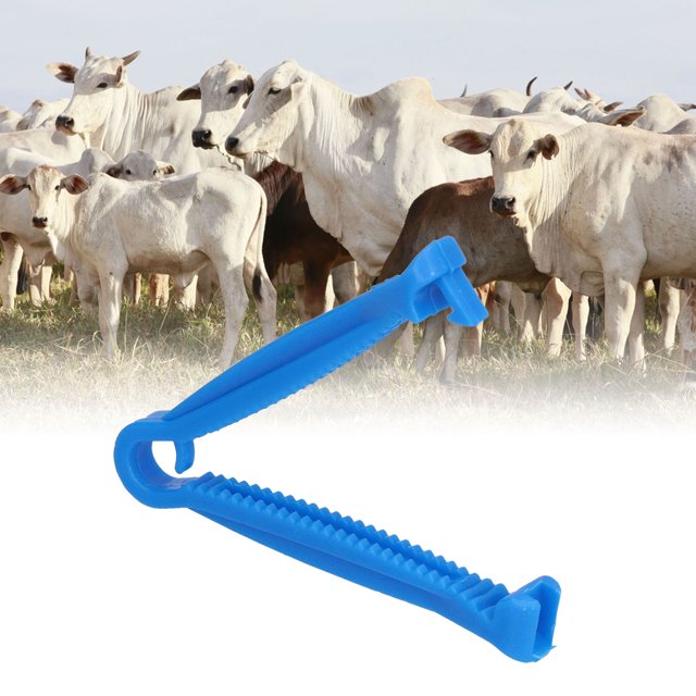 Umbilical Cord Clips, Disposable PVC Lengthened Umbilical Tape Clamp Stop Bleeding For Cattle