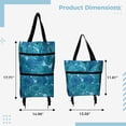 thumbnail image 4 of Shopping Trolley Bag, Reusable Portable Collapsible Shopping Bags, Foldable Shopping Cart with Wheels Grocery Bag Extra Large Utility Tote Bag for Travel Shopping Camp, 18L, 4 of 6