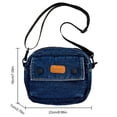 thumbnail image 4 of Bolso Bandolera Mezclilla para Mujer Bolso Hombro Informal Jean Bolso (azul Oscuro), 4 of 9
