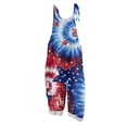 thumbnail image 2 of Iaqnaocc 4th of July Womens Jumpsuit Patriotic American Flag Stars Sleeveless Independence Day Jumpers Loose Fit Adjustable Strap Overalls Jumpsuits 1776-2026 Trendy Overalls Blue L, 2 of 4