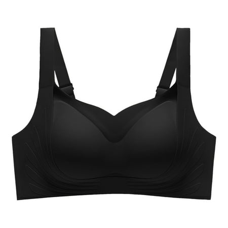 Womens Bra Women s Sexy Comfortable Medium and Old Age Large No Thin Steel Ring Three Printing Traditional Bra