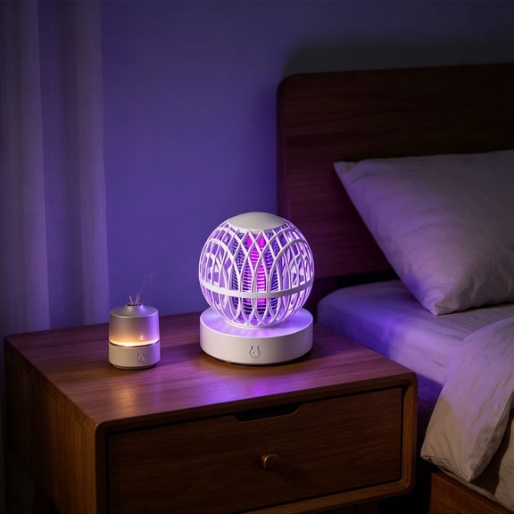 Indoor Bug Zapper for Home,USB Rechargeable Physical Wave Quiet Mosquito Killer Lamp Warm Light,Electric Fly Trap, Mosquito Traps,Mosquito Zapper,Outside Bug Zapper for Daily Use