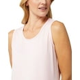 thumbnail image 3 of 2 Pack 32 Degrees Women's Cool Relaxed Lightweight Moisture Wicking Anti Odor Knit Tank Top Shirt - Helio Pink - Large, 3 of 4