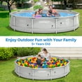 thumbnail image 6 of Costway Round Above Ground Swimming Pool Patio Frame Pool W/ Pool Cover Iron Frame Grey, 6 of 7