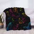 thumbnail image 3 of Yiaed Butterfly Print Blanket Throw Blanket Soft Cozy Flannel Blanket for Home Bed Sofa Couch Chair-50"x40", 3 of 6