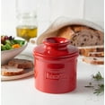 thumbnail image 4 of Butter Bell® Crock – Café Retro Maraschino Red Ceramic Butter Holder with Lid, Keeper for Spreadable Butter, 4 of 11