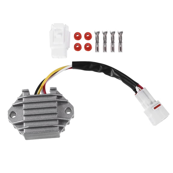 Voltage Regulator Rectifier for ATV for Yamaha YFZ 450 2004-2007 Metal Plastic Rubber Black Silver Tone