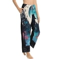 thumbnail image 2 of Balery Artistic Moon Valley Wolf print Women's Pajama Pants,Ultra Lightweight Pjs,Lounge Pant-Large, 2 of 9