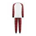thumbnail image 5 of Nituyy Family Christmas Pjs Matching Sets Christmas Pajamas Santa Printed Top and Plaid Pants Sleepwear for Family, 5 of 10