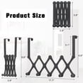 thumbnail image 3 of Skycase Over the Door Hooks,Retractable Stainless Steel Over the Door Hanger with 5 Hooks,Hanging Organizer for Coat,Hats,Clothes ,Towels,Black, 3 of 7