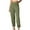 Army Green, variant on Mgmyaa Women's Summer High Waisted Pants 2025 Casual Ankle Length Pant for Work Office Trouser Slacks with Pockets