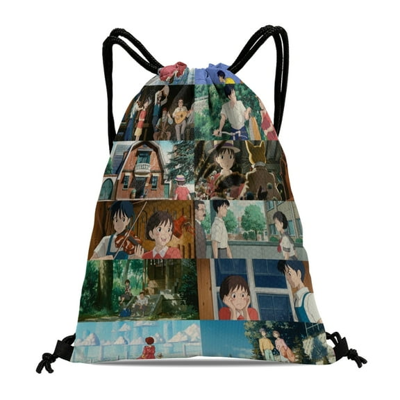 Drawstring Backpack for Whisper of the Heart Drawstring Pocket Adults Women Men Party Favor Bags Sports for Gym Travel Swimming Hiking Camping Tote Bag 11.8 × 15.7 in