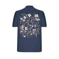 thumbnail image 4 of WREESH Womens Fashion T-Shirts Summer Comfortable Round Neck Printing Short Sleeve Tops Blouse T-Shirt Pullover Dark Blue, 4 of 6