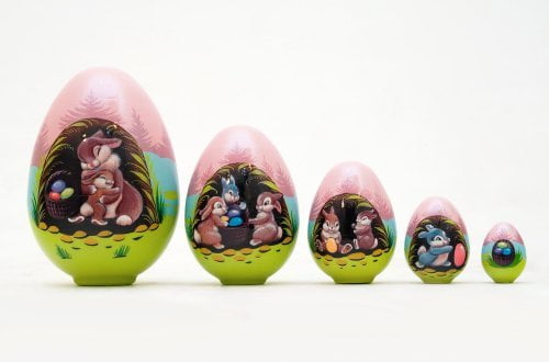 wood nesting eggs