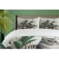 thumbnail image 6 of Ambesonne Cat Duvet Cover Set, Kitty in a Noble Pose Bohemian, Calking, Grey Green Pale Rust, 6 of 6