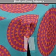 thumbnail image 4 of Vintage Dog Crate Cover, Geometric Circles Dots Triangles Pointy Floral Inspired Print, Easy to Use Pet Kennel Cover Small Dogs Puppies Kittens, 7 Sizes, Dark Seafoam Magenta, by Ambesonne, 4 of 6